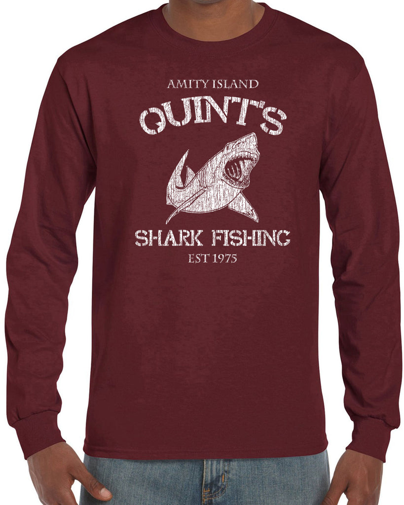 Hot Press Apparel Long Sleeve Shirt comfy Quint's Shark fishing great white Jaws 70s movie scary Amity Island costume