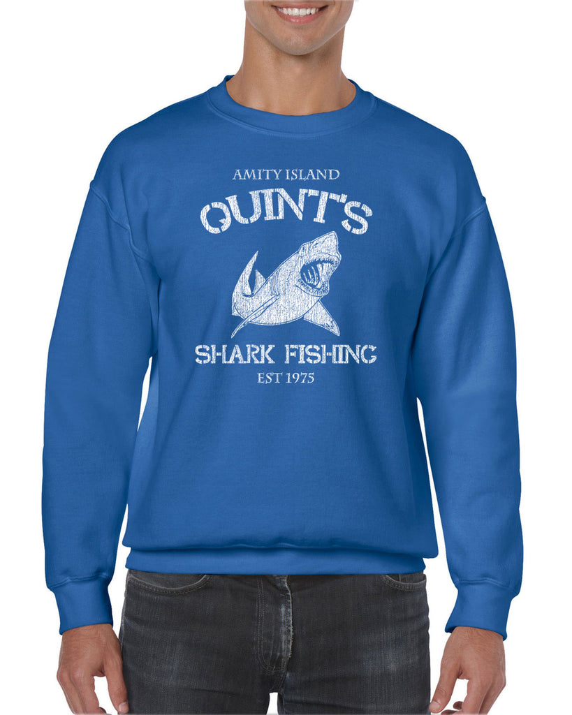 Hot Press Apparel Unisex Crew Sweatshirt - Quint's Shark Fishing
