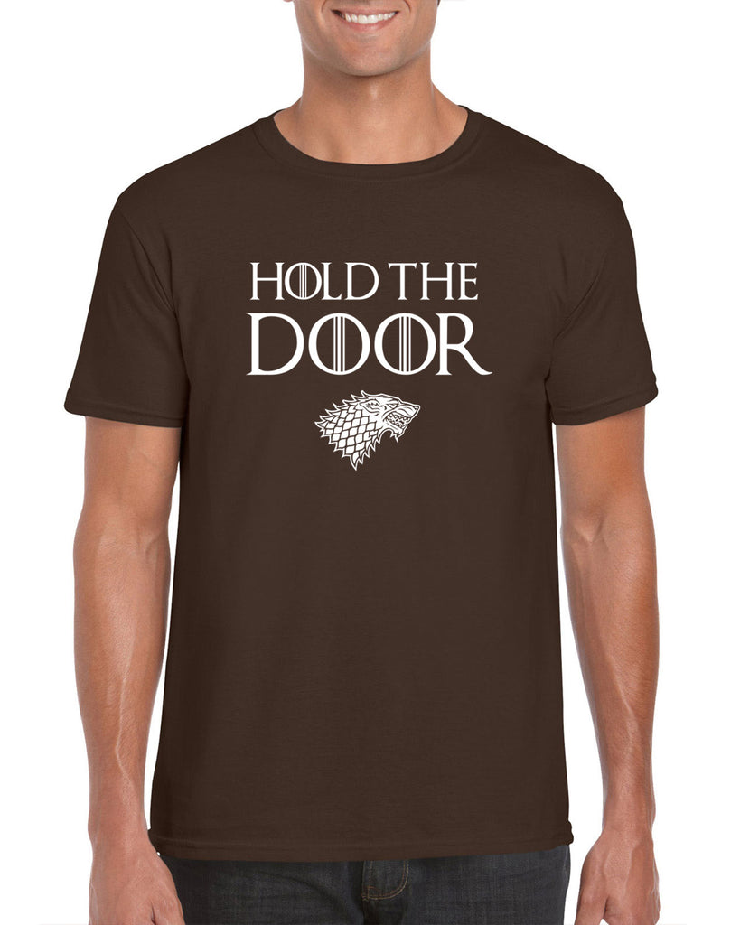 Hold the Door Mens T-shirt funny Hodor game of thrones winterfell winter is coming north wall kings landing tribute