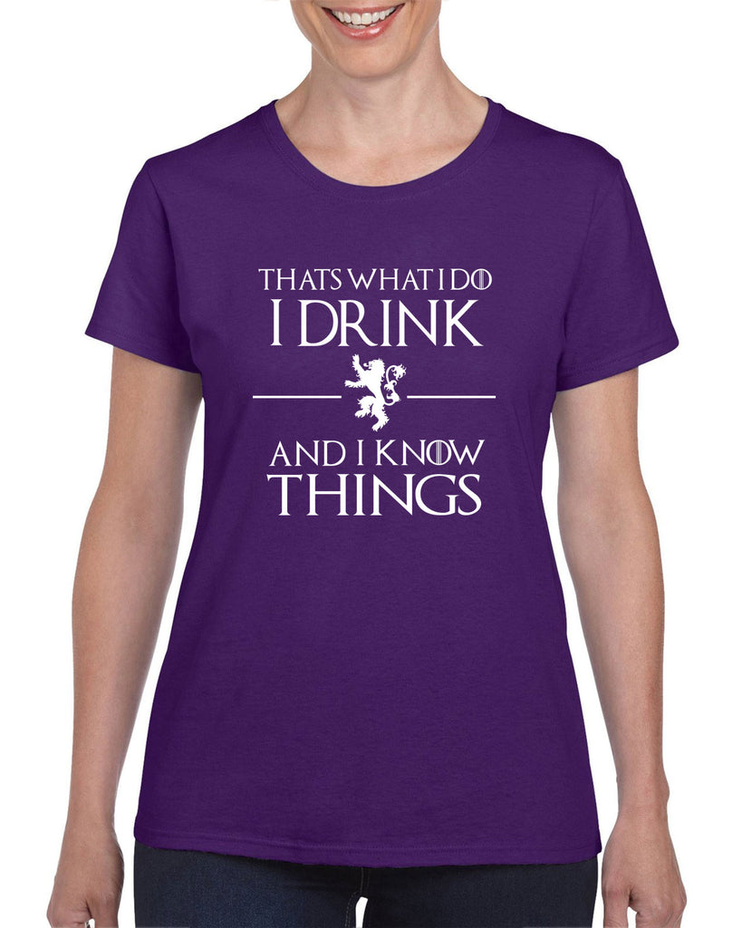 Women's Short Sleeve T-Shirt - I Drink and I Know Things