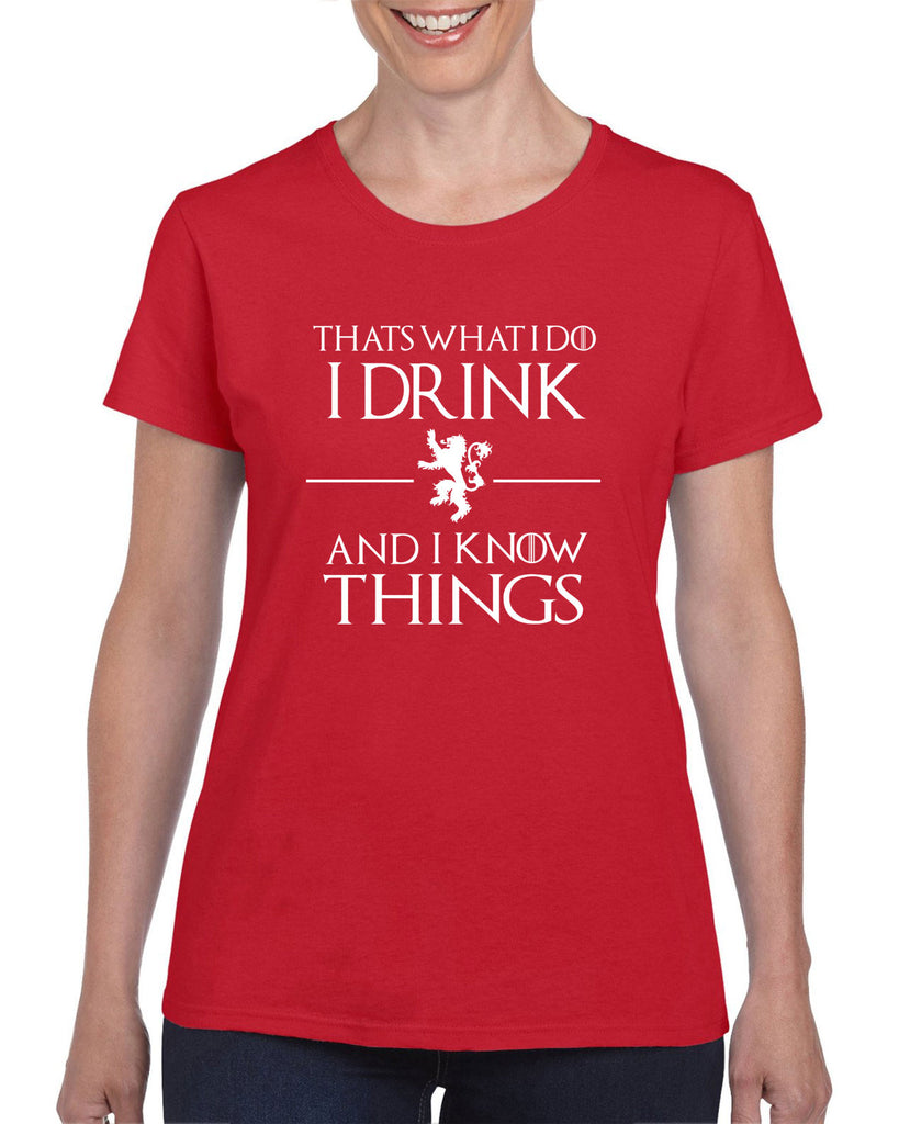 Women's Short Sleeve T-Shirt - I Drink and I Know Things