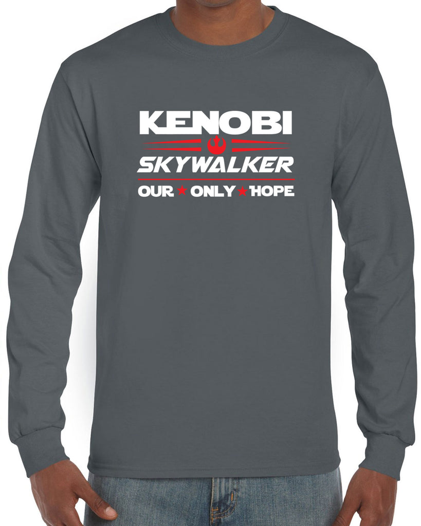 Kenobi Skywalker 2020 Long Sleeve Shirt luke obi wan star wars president campaign election only hope jedi 80s movie