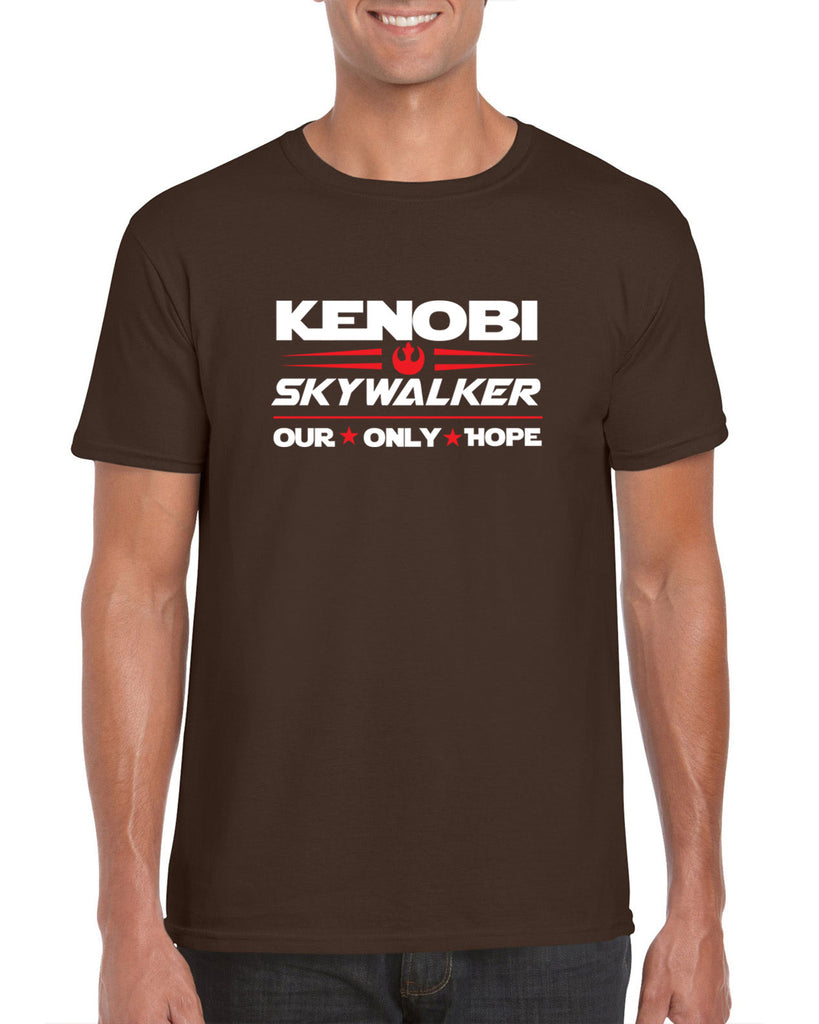 Kenobi Skywalker 2020 Mens T-Shirt luke obi wan star wars president campaign election only hope jedi 80s movie