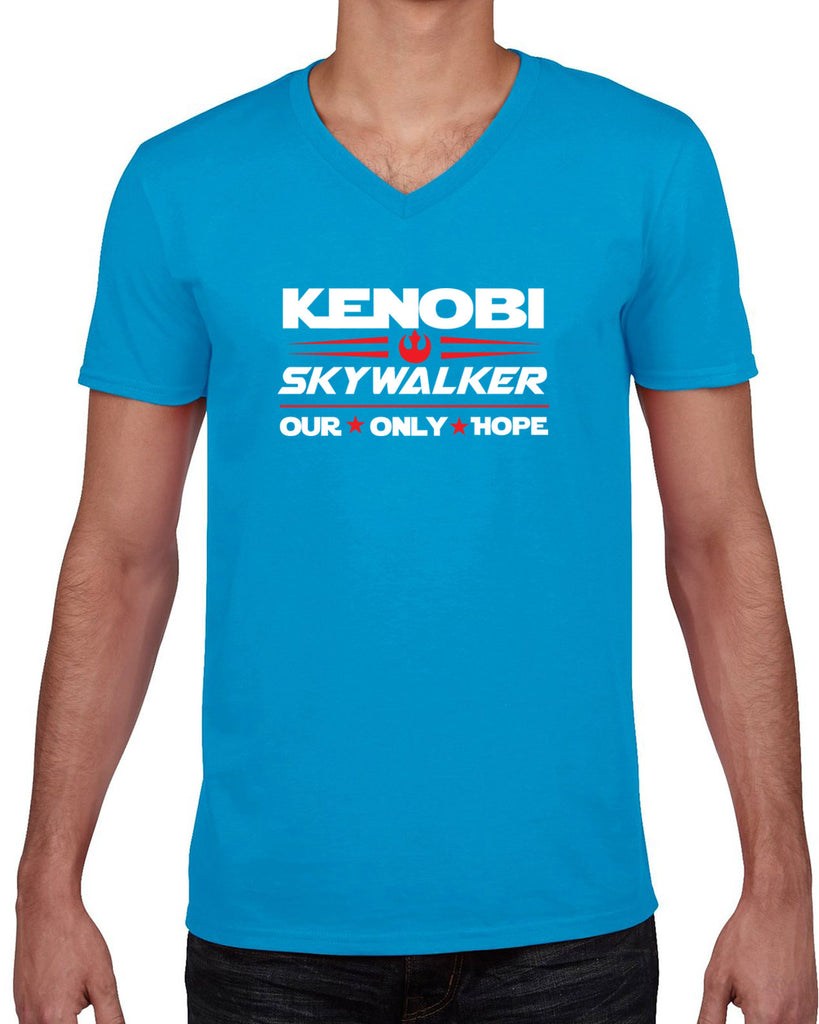 Men's Short Sleeve V-Neck T-Shirt - Kenobi Skywalker 2020