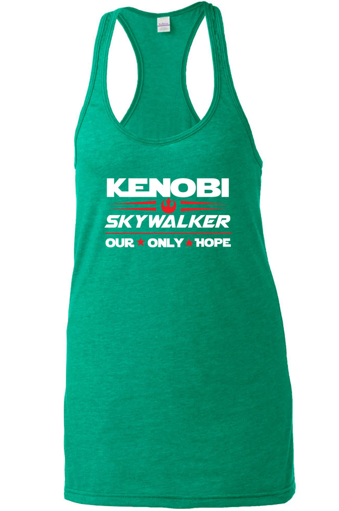 Kenobi Skywalker 2020 Racer Back racerback Tank Top luke obi wan star wars president campaign election only hope jedi 80s movie