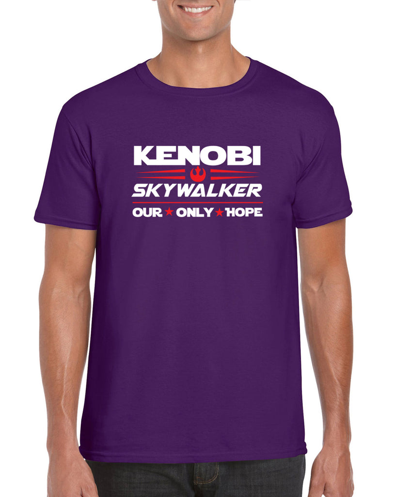 Kenobi Skywalker 2020 Mens T-Shirt luke obi wan star wars president campaign election only hope jedi 80s movie