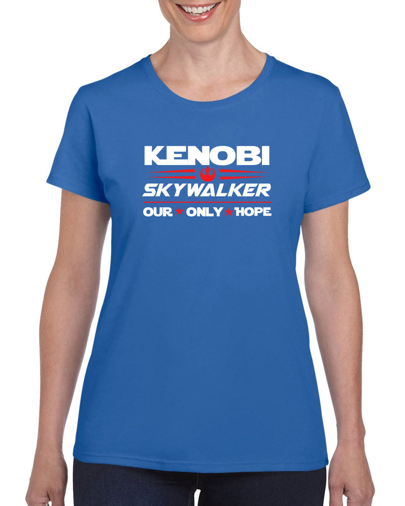 Kenobi Skywalker 2020 Womens T-shirt luke obi wan star wars president campaign election only hope jedi 80s movie