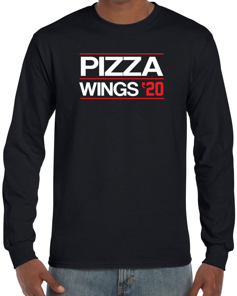 Men's Long Sleeve Shirt - Pizza Wings 2020