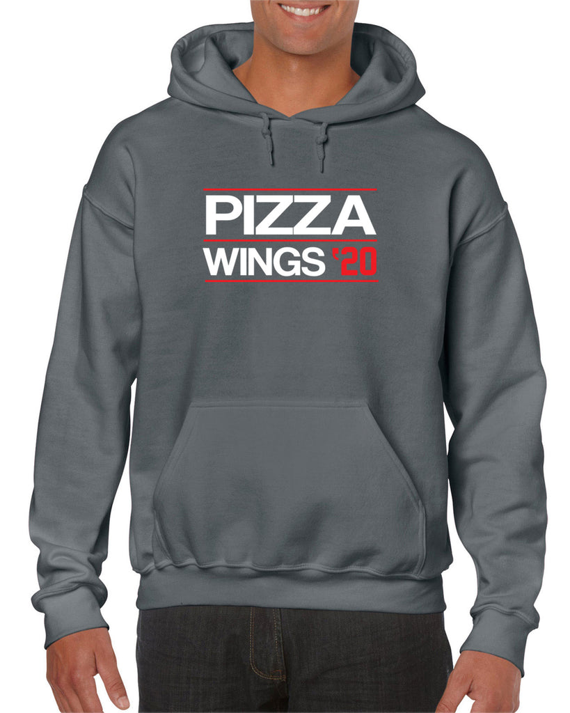 Pizza Wings 2020 Hoodie Hooded Sweatshirt food snacks sports party election campaign president