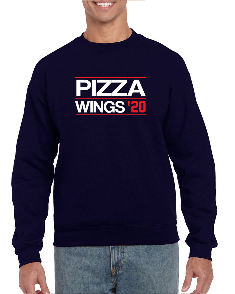 Pizza Wings 2020 Crew Sweatshirt food snacks sports party election campaign president