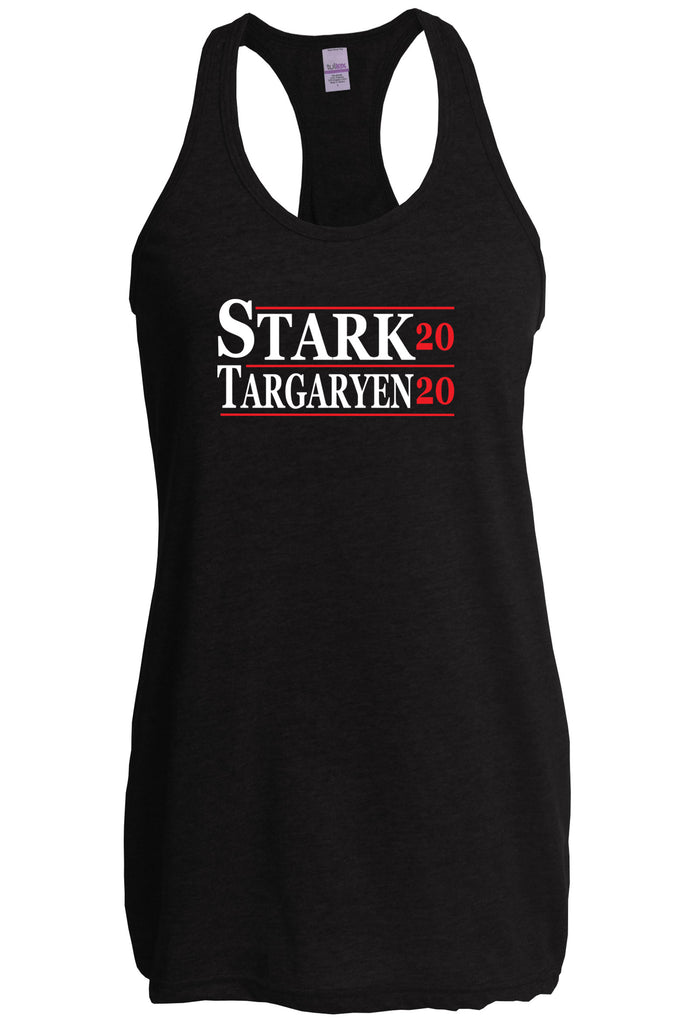 Stark Targaryen 2020 Racer Back Tank Top racerback game of thrones dragons dire wolf tv show kings landing winterfell president campaign