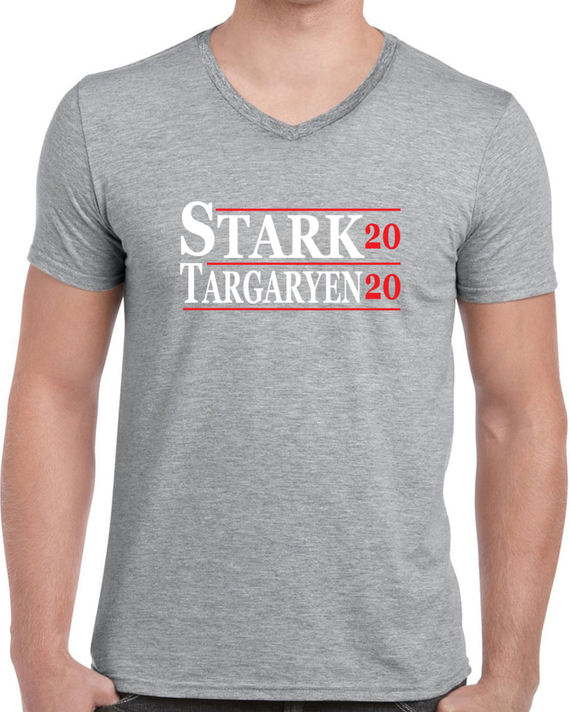 Men's Short Sleeve V-Neck T-Shirt - Stark Targaryen 2020