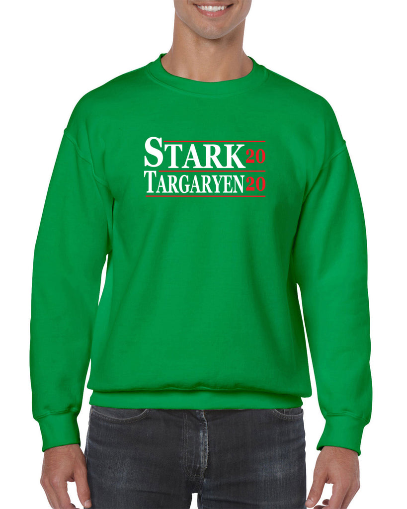 Stark Targaryen 2020 Crew Sweatshirt game of thrones dragons dire wolf tv show kings landing winterfell president campaign