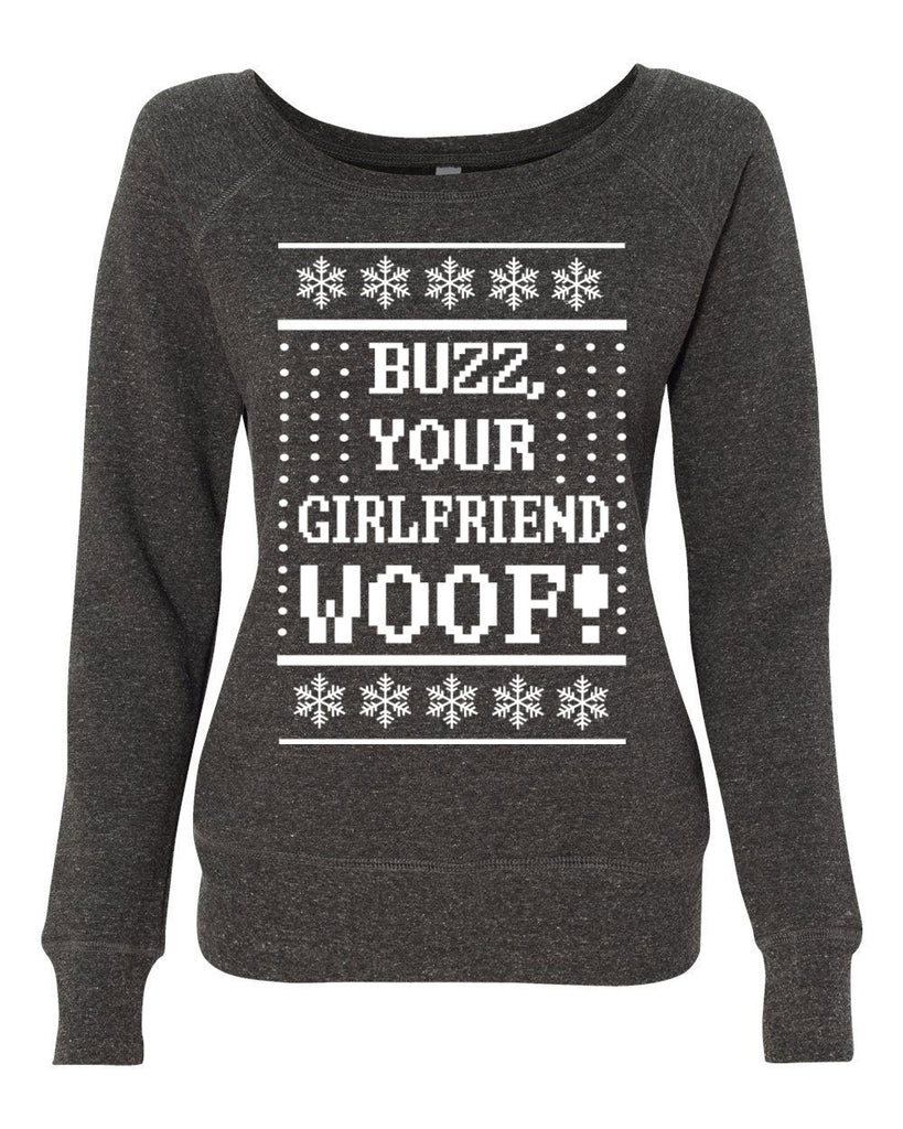 Hot Press Apparel Buzz Your Girlfriend Woof Home Alone Christmas Xmas Ugly Christmas Sweater Party Gift Present