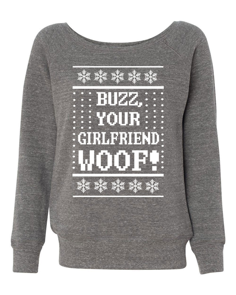 Hot Press Apparel Buzz Your Girlfriend Woof Home Alone Christmas Xmas Ugly Christmas Sweater Party Gift Present