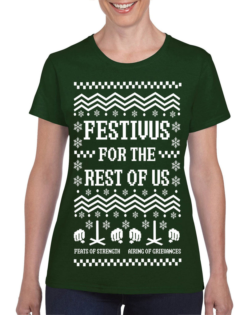 Hot Press Apparel Festival for the Rest of Us Party TV Show Funny Gift Present Seinfeld Holiday Party Ugly Christmas Sweater