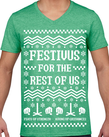 Hot Press Apparel Festival for the Rest of Us Ugly Christmas Sweater Seinfeld Gift Present Holiday Party Seinfeld TV Show