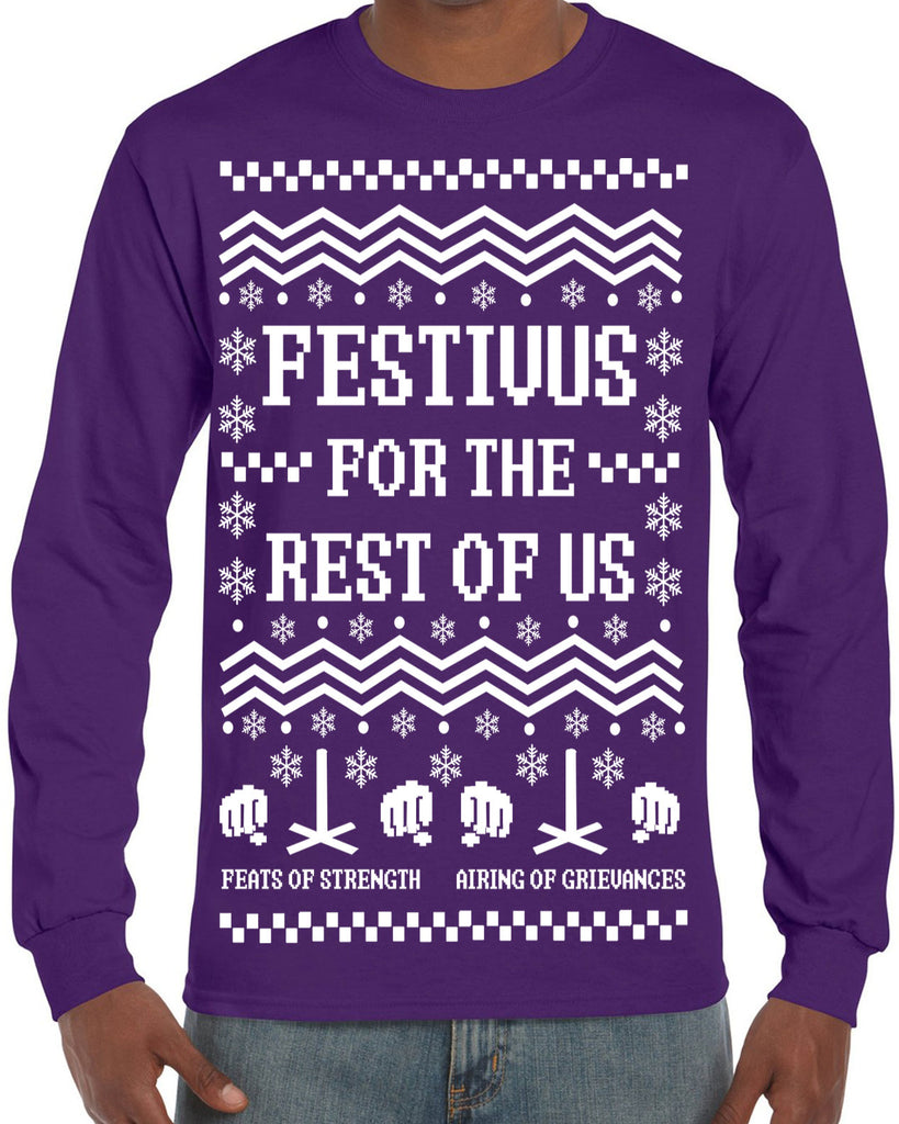 Hot Press Apparel Festivus for the Rest of Us Ugly Christmas Sweater Gift Present Holiday Party 