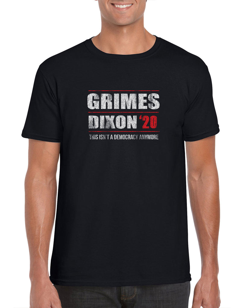 Grimes Dixon 2020 Mens T-Shirt scary horror zombie walking tv show dead walker daryl rick president campaign