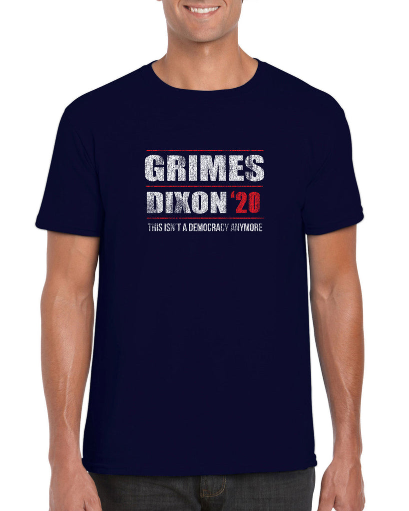 Grimes Dixon 2020 Mens T-Shirt scary horror zombie walking tv show dead walker daryl rick president campaign