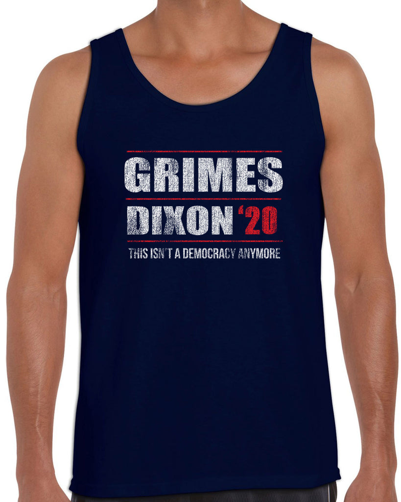 Grimes Dixon 2020 Tank Top scary horror zombie walking tv show dead walker daryl rick president campaign