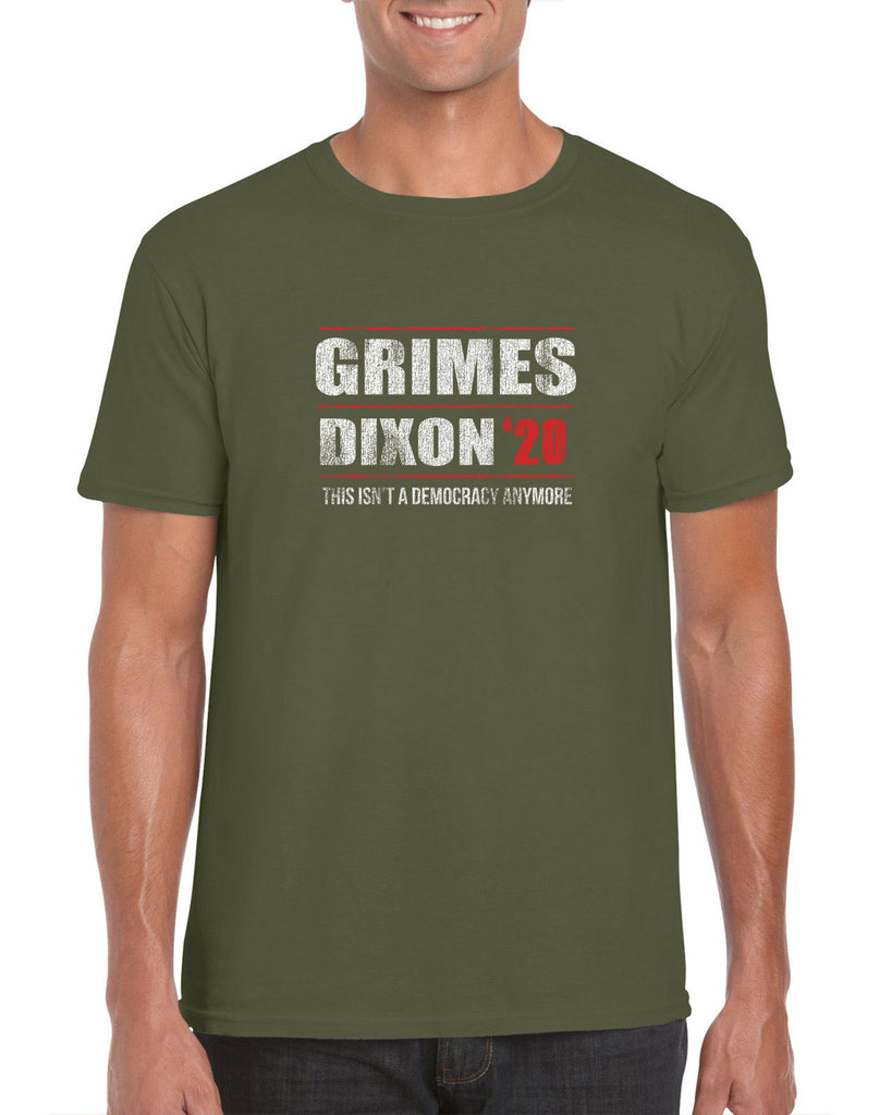 Grimes Dixon 2020 Mens T-Shirt scary horror zombie walking tv show dead walker daryl rick president campaign