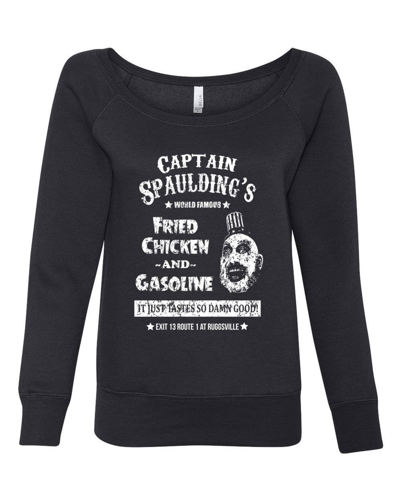 Hot Press Apparel Creepy Clown Costume Captain Spaulding Scary Movie Horror Villain Cult Classic House of a Thousand Corpses Halloween Costume Sale Gift Present Fried Chicken