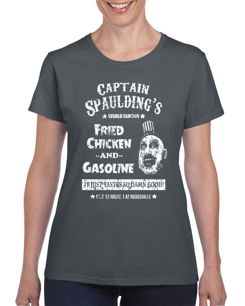 Hot Press Apparel Women's Clothing T-Shirt Captain Spaulding Clown Scary Halloween Horror Zombie Gift Present Movie