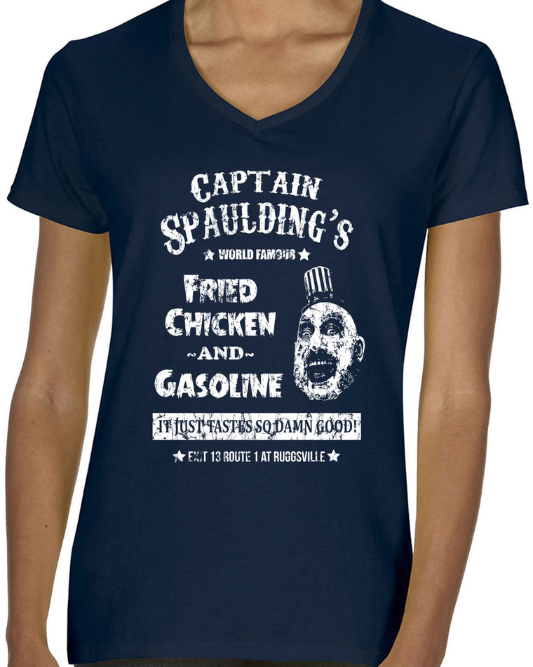 Women's Short Sleeve V-Neck T-Shirt - Captain Spaulding