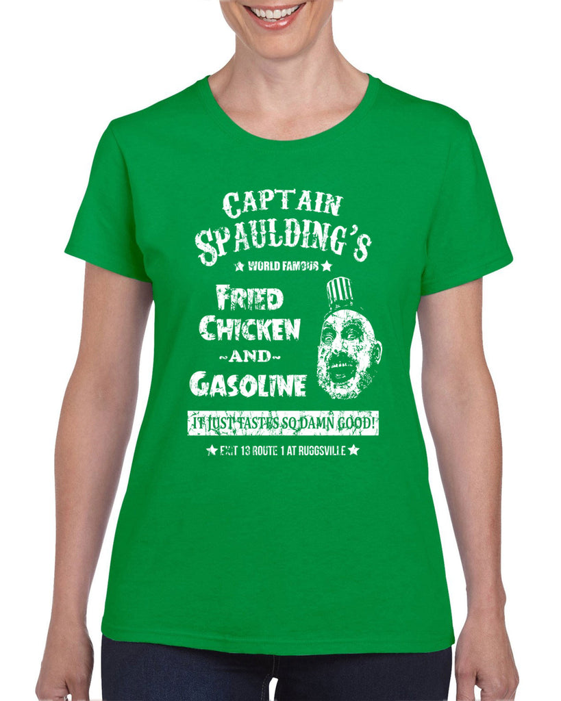 Hot Press Apparel Women's Clothing T-Shirt Captain Spaulding Clown Scary Halloween Horror Zombie Gift Present Movie