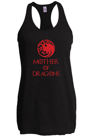 Hot Press Apparel Mother of Dragons Bend the Knee Thrones TV Show Sci Fi Westeros Targaryean Jon Snow Gift Present Sale Women's Tank Top Sleeveless TV Show