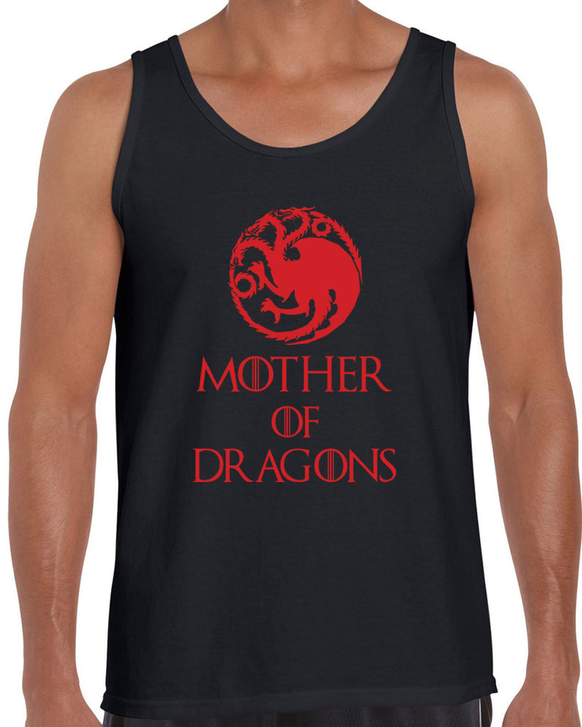 Hot Press Apparel Mother of Dragons Mens Tank Thrones Present Gift Khaleesi Graphic Funny Pop Culture Targaryen