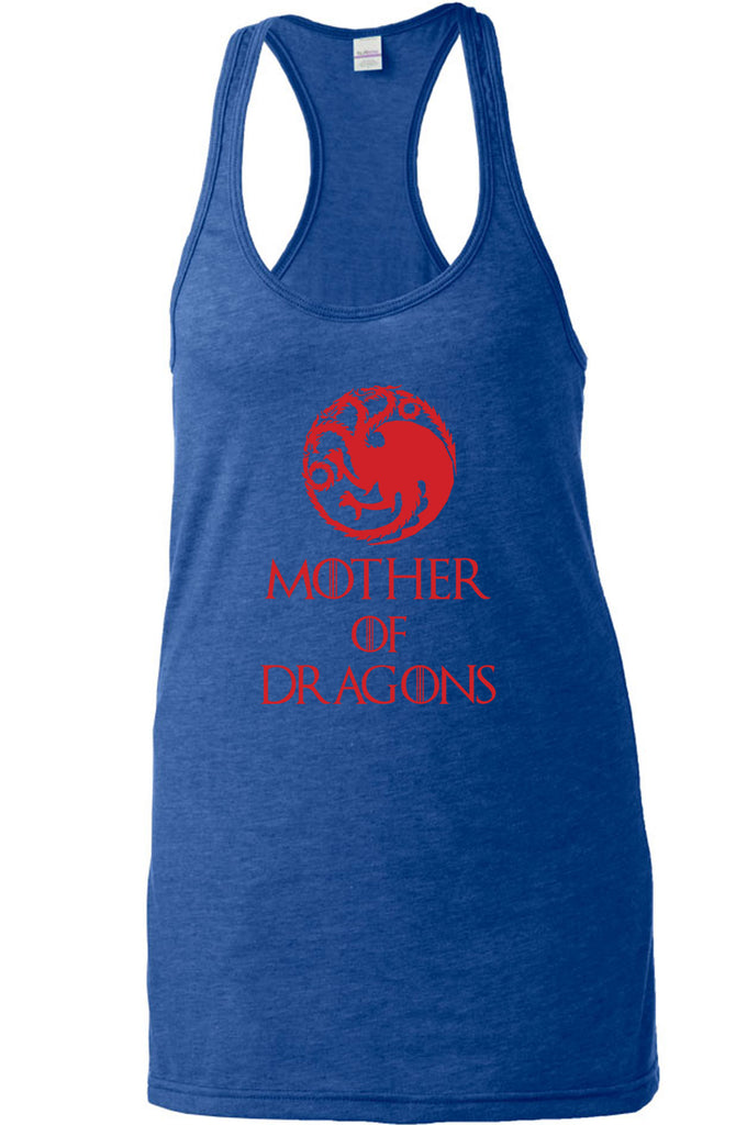 Hot Press Apparel Mother of Dragons Bend the Knee Thrones TV Show Sci Fi Westeros Targaryean Jon Snow Gift Present Sale Women's Tank Top Sleeveless TV Show