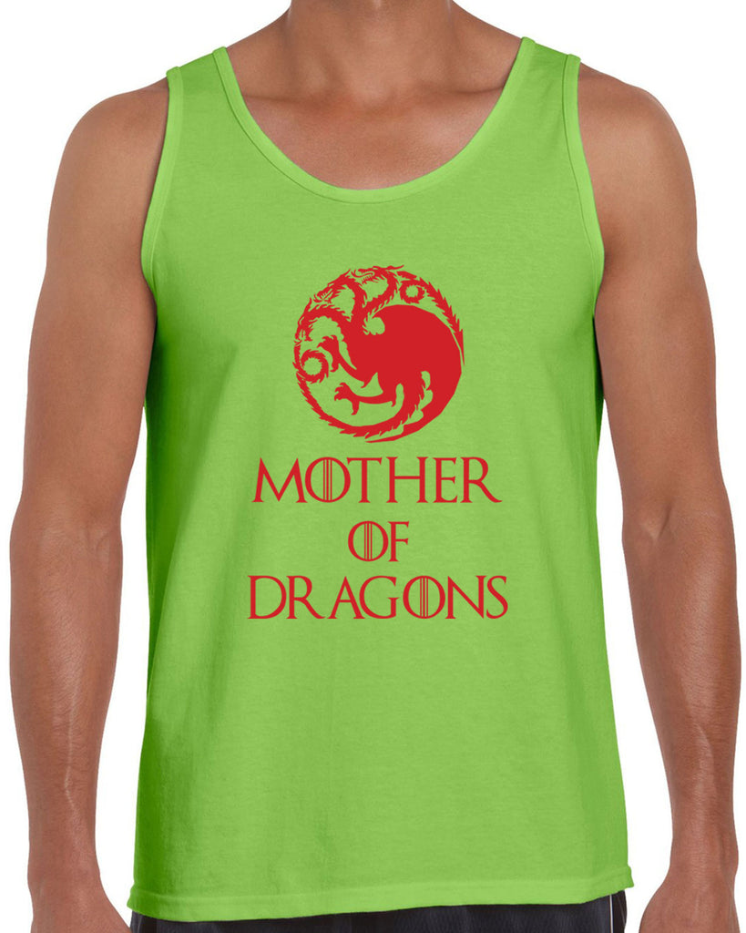 Hot Press Apparel Mother of Dragons Mens Tank Thrones Present Gift Khaleesi Graphic Funny Pop Culture Targaryen