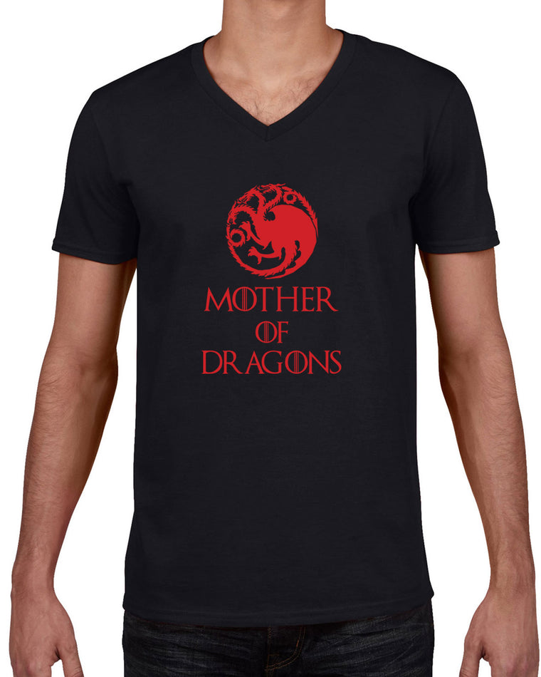 Men's Short Sleeve V-Neck T-Shirt -Mother of Dragons