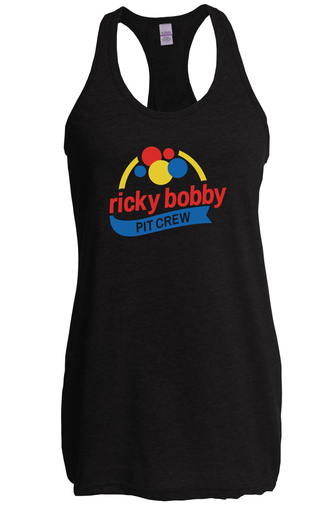 Ricky Bobby Pit Crew Racer Back Racerback Tank Top race car racing halloween costume shake and bake first your last funny movie