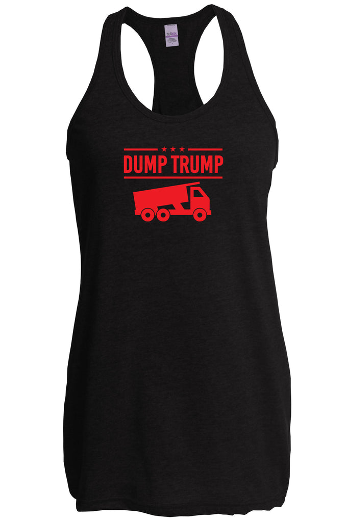 Dump Trump Racerback Racer Back Tank Top democrat progressive liberal not my president anti trump election politics