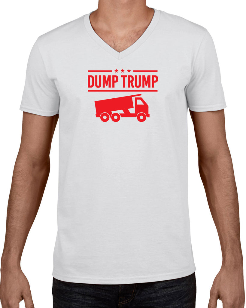 Dump Trump Mens V-neck Shirt democrat progressive liberal not my president anti trump election politics
