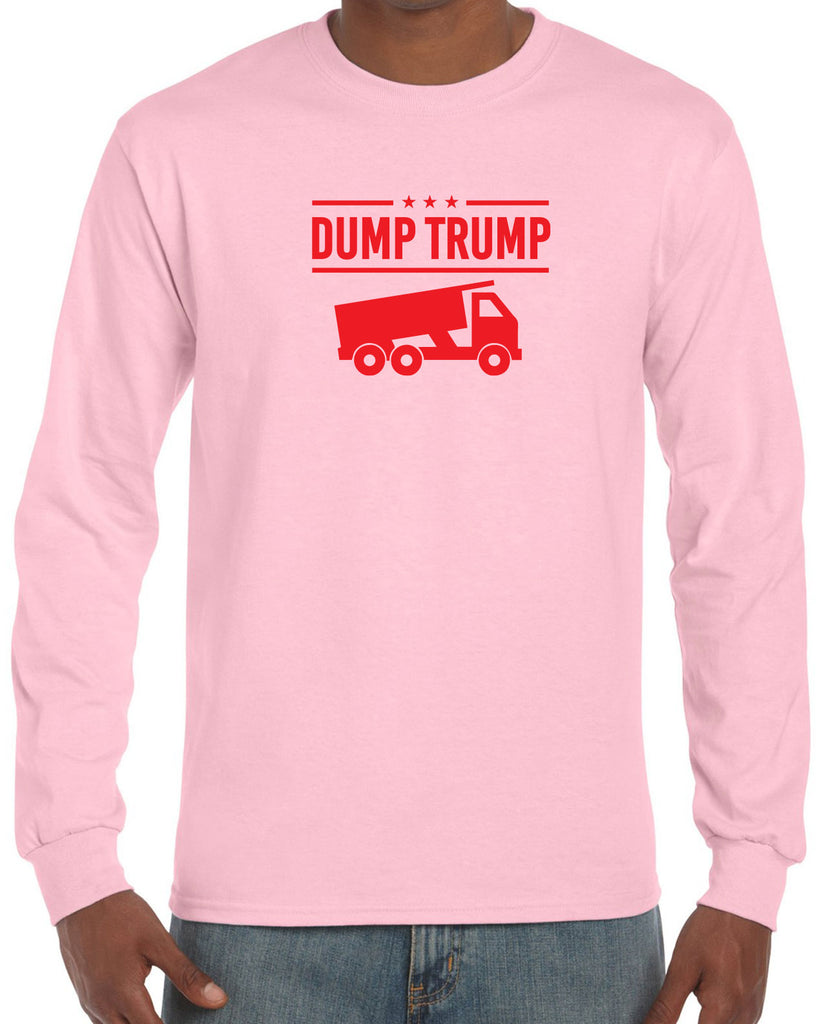 Dump Trump Mens Long Sleeve Shirt democrat progressive liberal not my president anti trump election politics