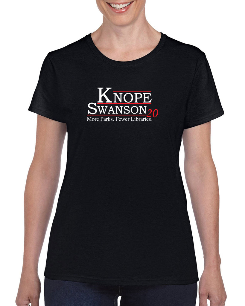 ope Swanson 2020 Womens T-Shirt tv show parks and rec leslie ron president campaign election