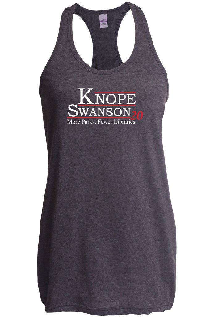 Knope Swanson 2020 Racer Back racerback Tank Top tv show parks and rec leslie ron president campaign election