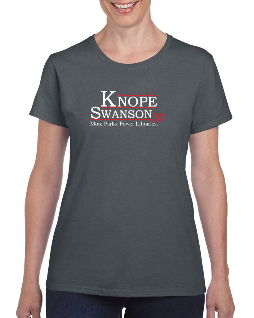 ope Swanson 2020 Womens T-Shirt tv show parks and rec leslie ron president campaign election