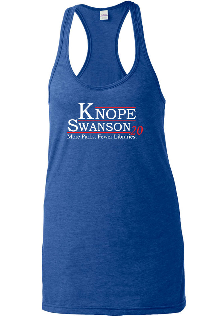 Knope Swanson 2020 Racer Back racerback Tank Top tv show parks and rec leslie ron president campaign election