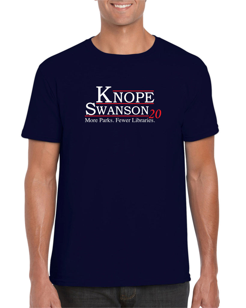 Knope Swanson 2020 Mens T-Shirt tv show parks and rec leslie ron president campaign election