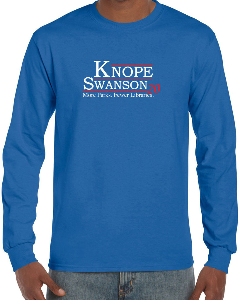 Knope Swanson 2020 Long Sleeve Shirts tv show parks and rec leslie ron president campaign election