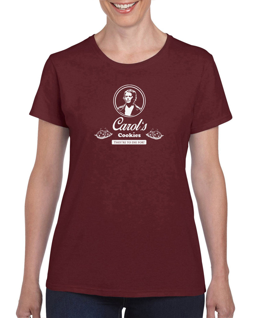 Carols Cookies They're to Die for Womens T-shirt zombie walker walking dead tv show gore blood whispers