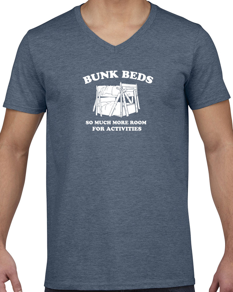 Men's Short Sleeve V-Neck T-Shirt - Bunk Beds