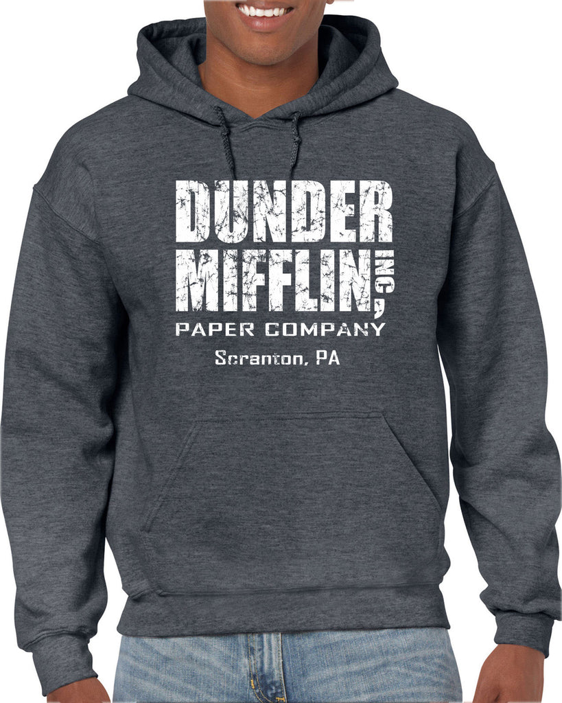 Hot Press Apparel Dunder Mifflin Paper Company Costume Party Halloween Christmas TV Show Office Pam Dwight Jim Michael Funny Comedy Documentary Pennsylvania Party College Humor Men's Clothing Hoodie Hooded Sweatshirt