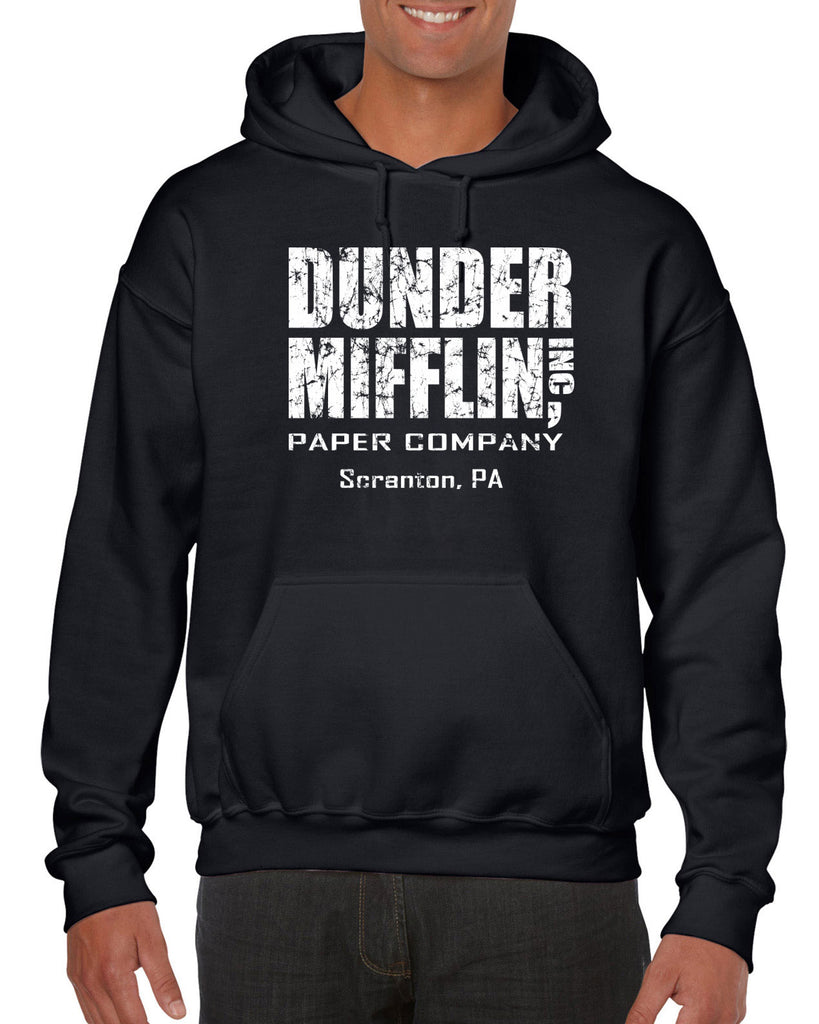 Hot Press Apparel Dunder Mifflin Paper Company Costume Party Halloween Christmas TV Show Office Pam Dwight Jim Michael Funny Comedy Documentary Pennsylvania Party College Humor Men's Clothing Hoodie Hooded Sweatshirt