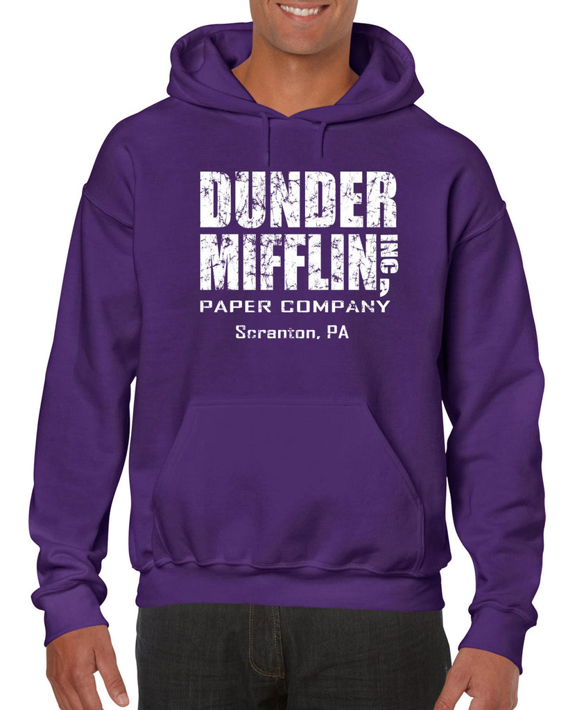 Hot Press Apparel Dunder Mifflin Paper Company Costume Party Halloween Christmas TV Show Office Pam Dwight Jim Michael Funny Comedy Documentary Pennsylvania Party College Humor Men's Clothing Hoodie Hooded Sweatshirt